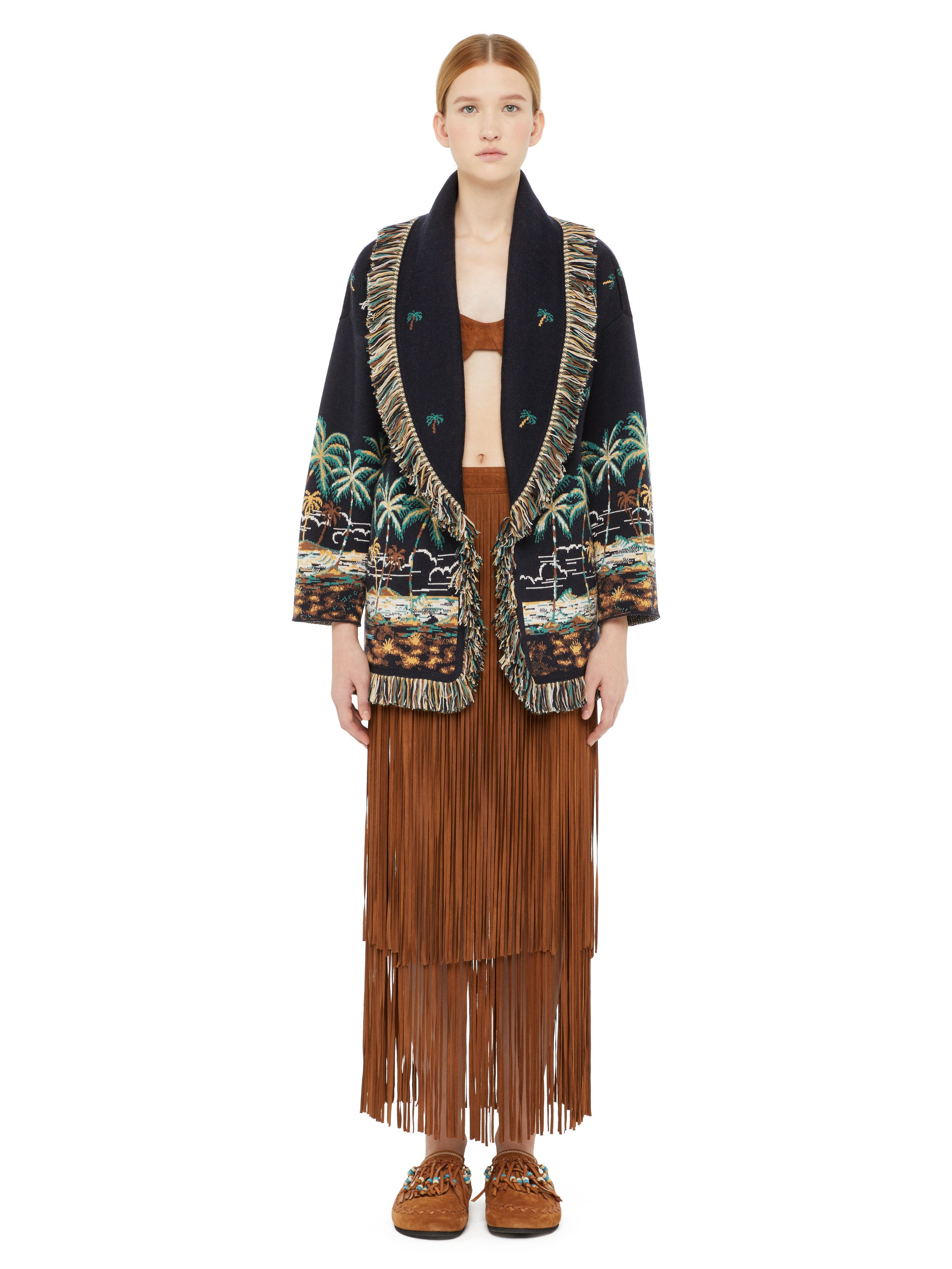 Alanui The Tale Of A Hawaiian Cardigan Midnight Blue-Multicolor LWHB064E24KNI00B