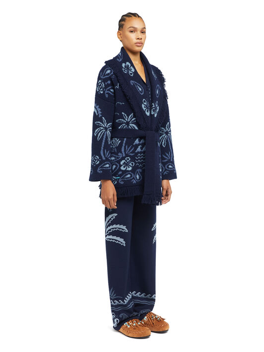 Alanui Glimpse Of Eden Cardigan Midnight-Denim LWHB064E25KNI00C