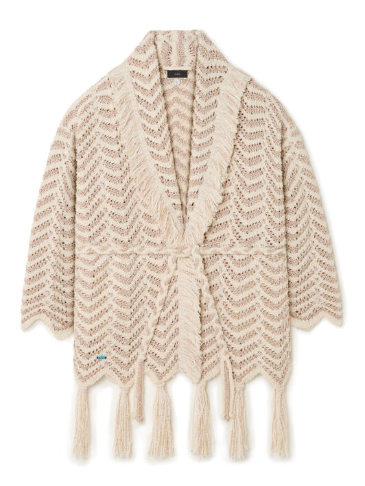Alanui Shady Beach Cardigan Chalk-Almond LWHB064R25KNI006