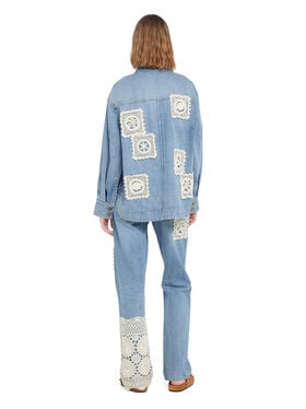 Alanui Island’s Diary Denim Overshirt Light Wash Denim