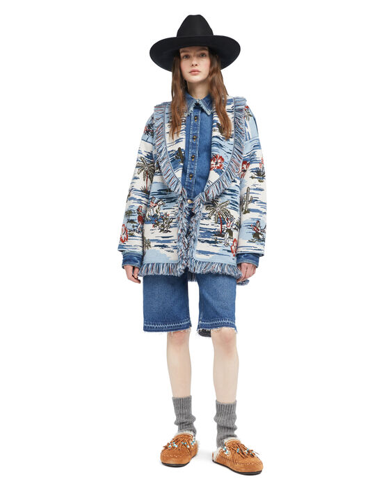 Alanui Tex-Hawaii Roundtrip Cardigan Bluebell-Multicolor LWHB064E25KNI00I