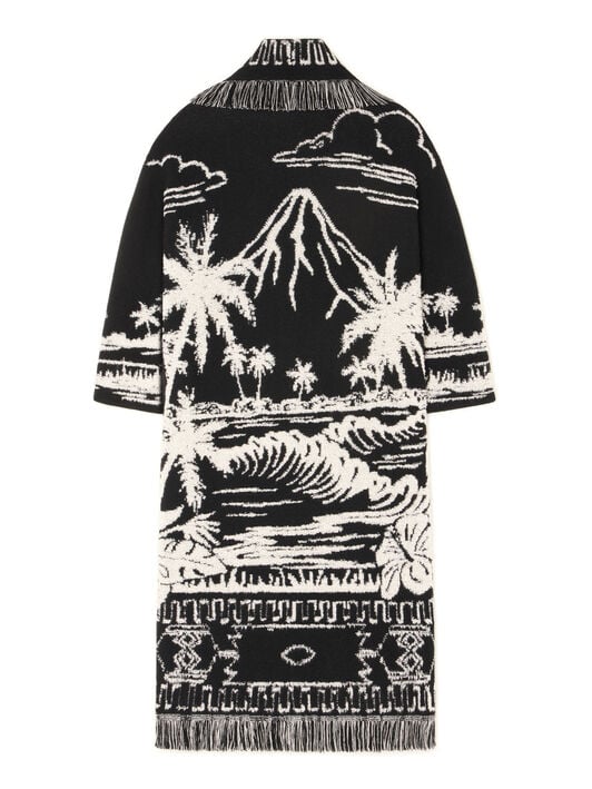Alanui Palm Grove Tales Coat Black LWHQ003E25KNI003 Alanui Palm Grove Tales Coat Black LWHQ003E25KNI003
