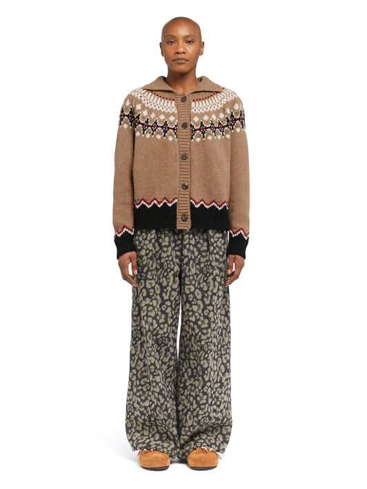 Alanui Sweet Winter Jacket Camel-Multicolor LWHQ01DE25KNI001