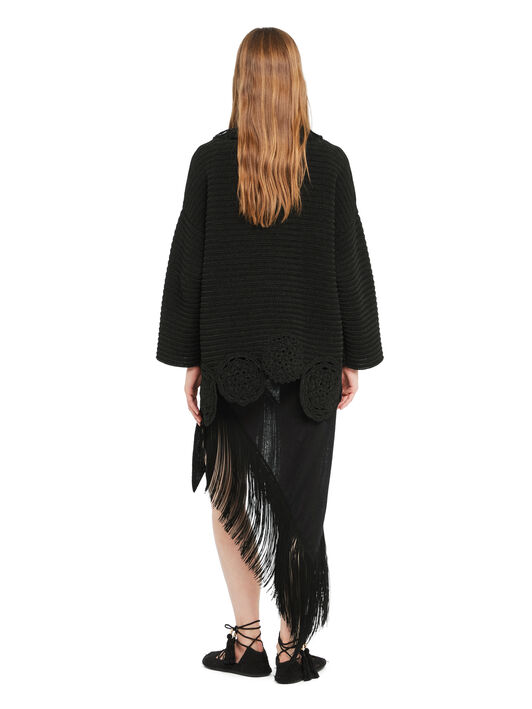 Alanui Island Memories Cardigan Black LWHB064R26KNI011 Alanui Island Memories Cardigan Black LWHB064R26KNI011