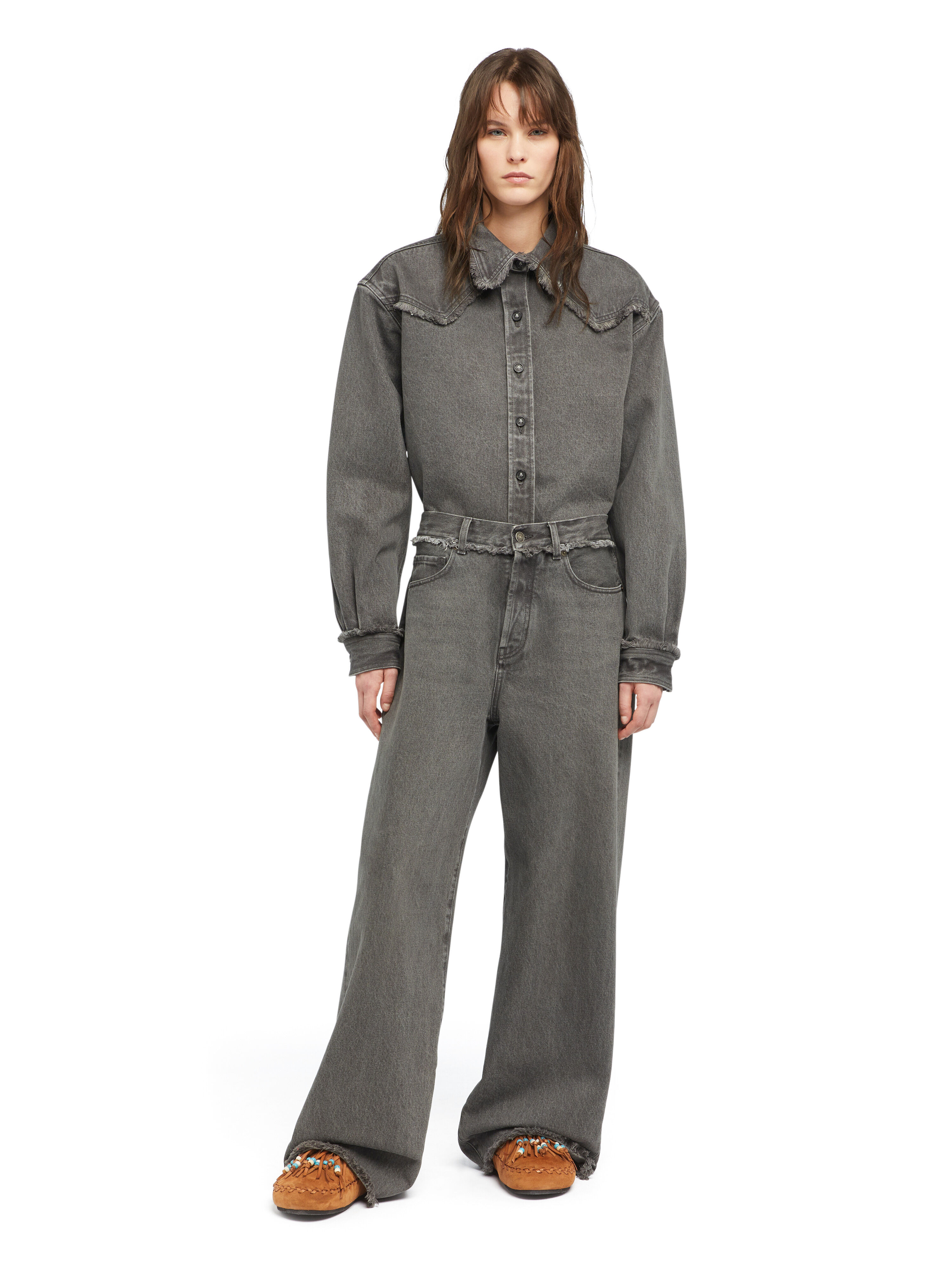 Alanui Free Horizons Relaxed Denim Pants Ardesia LWYA01AE25DEN001
