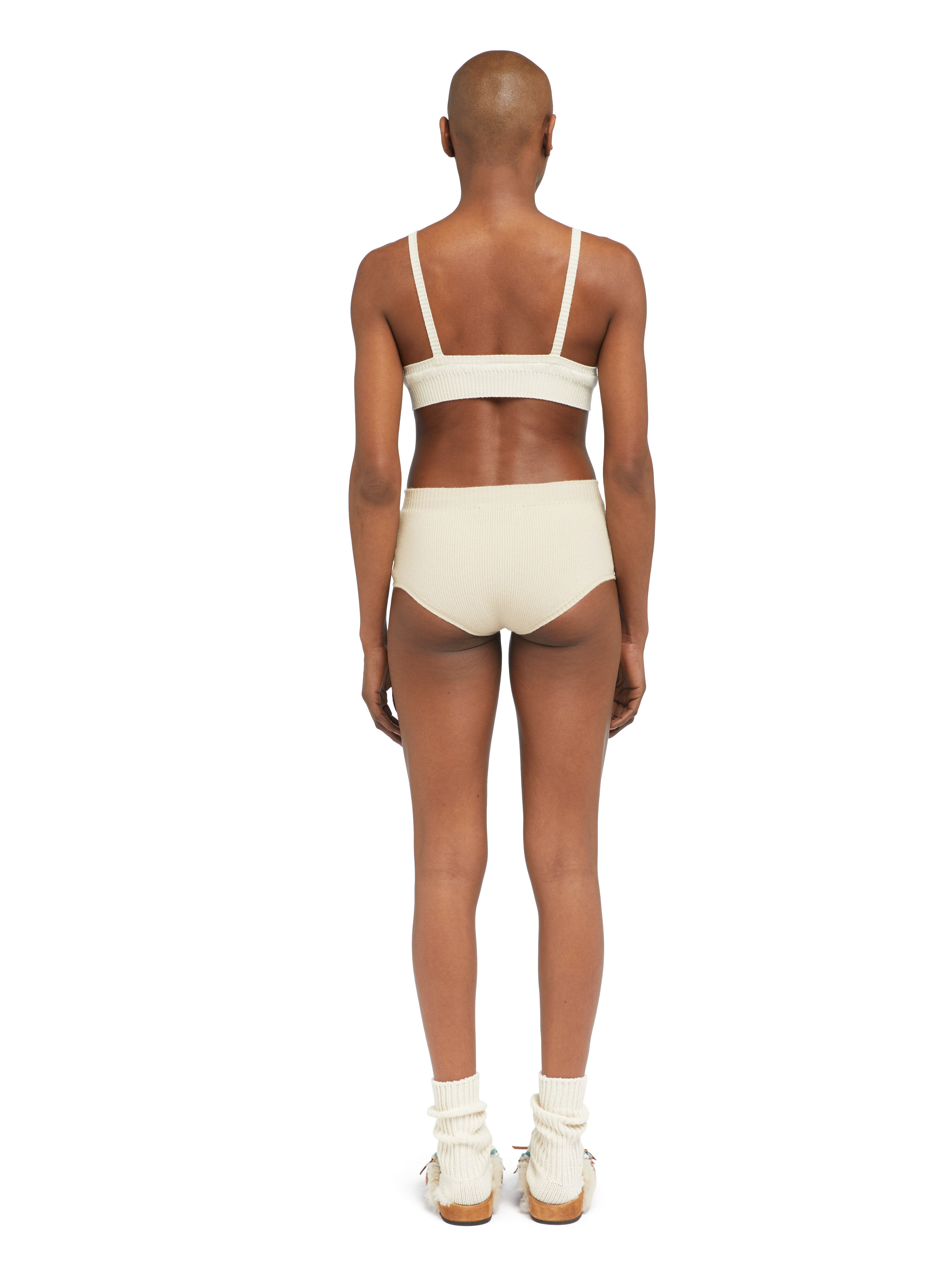 Alanui Cashmere Culotte White LWHM020E25KNI001