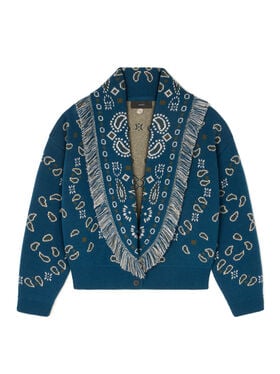 Alanui Bandana Jacquard Cardi-Bomber Arbour-Multicolor