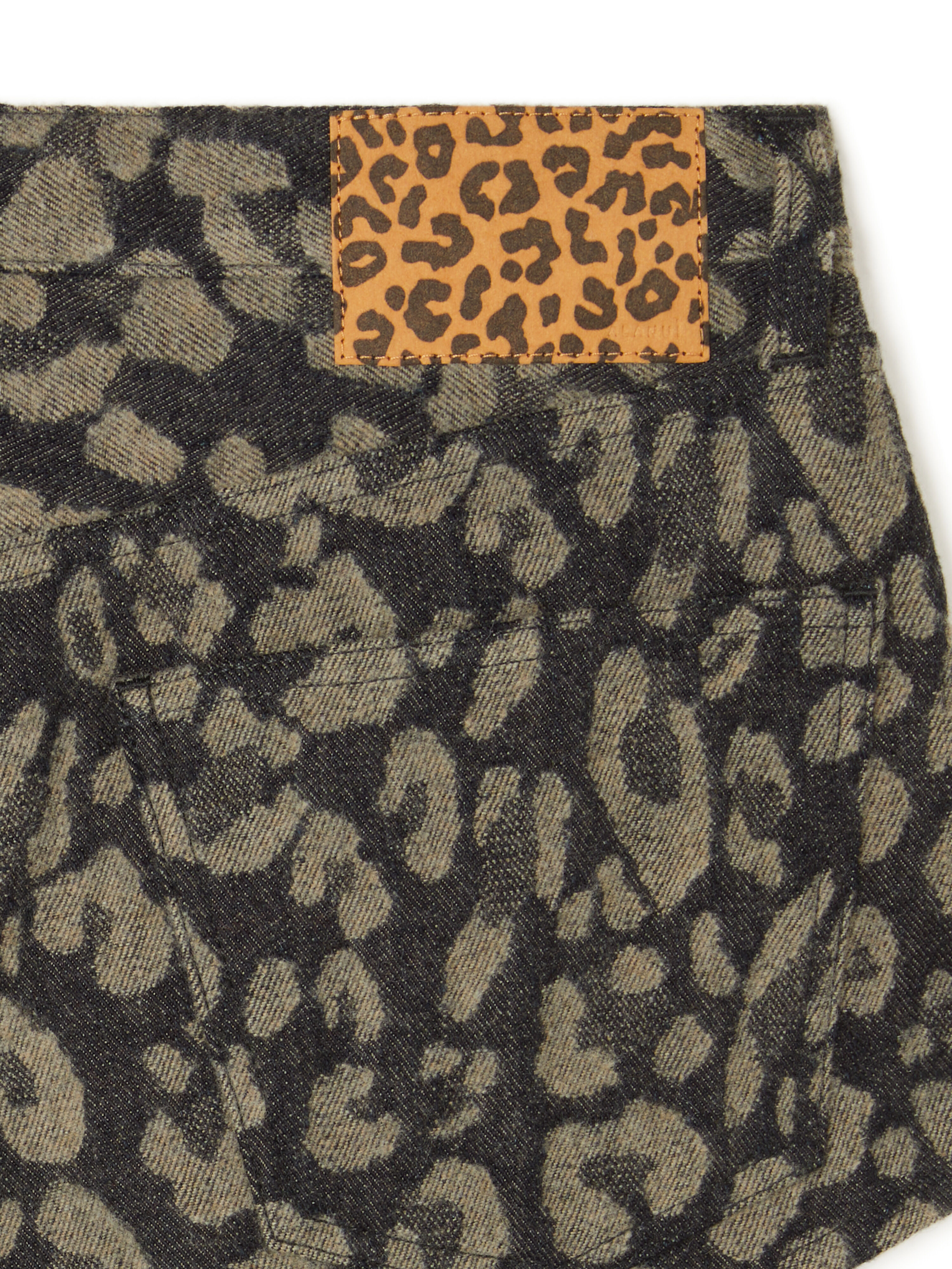 Alanui Seattle Jungle Denim Shorts Ardesia-Dark Dust LWYC009E25DEN001