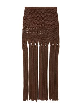 Alanui Ray Of Light Skirt Coffee LWHL024R25KNI001