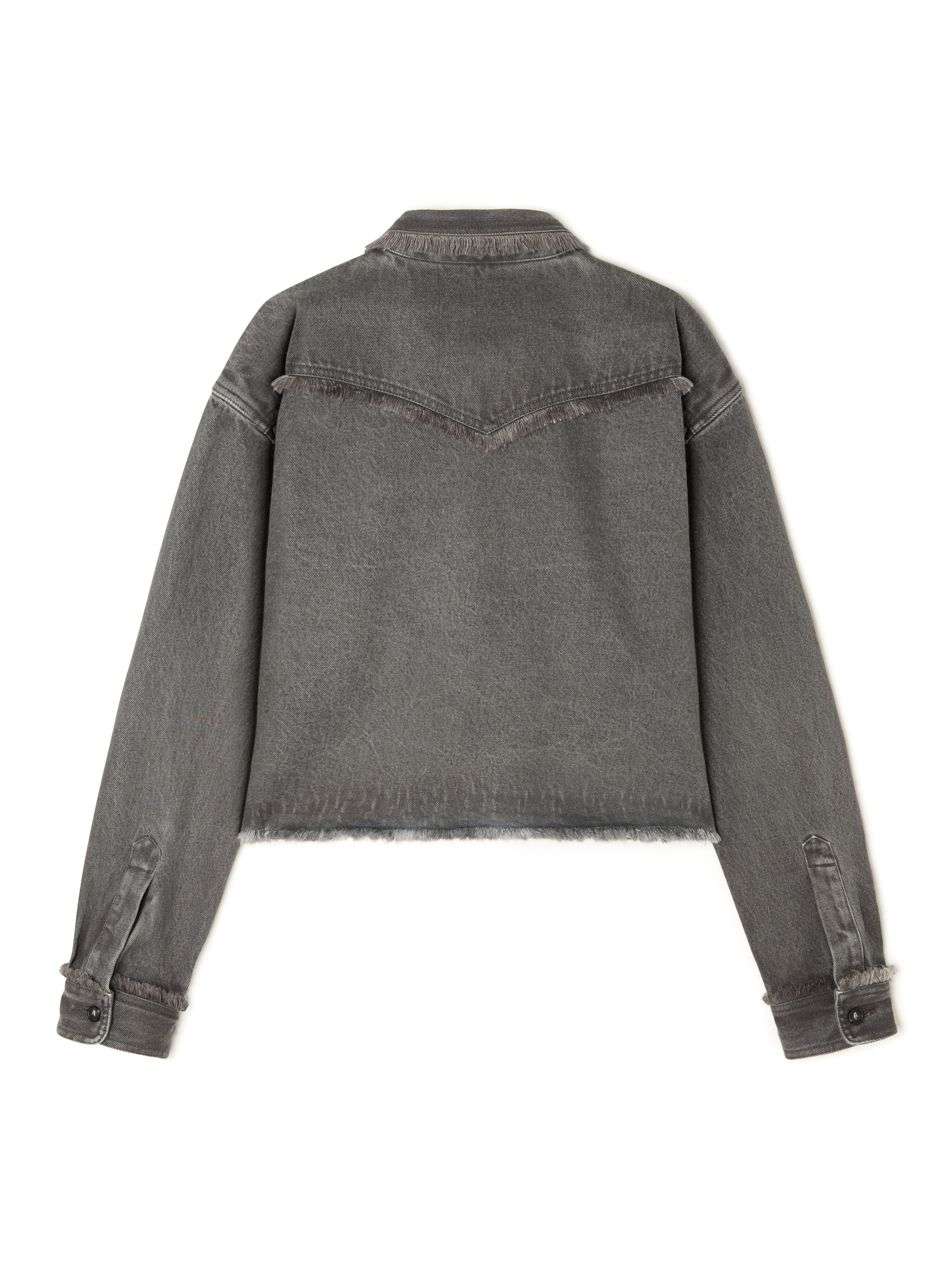 Alanui Free Horizons Cropped Denim Shirt Ardesia LWYE00BE25DEN001