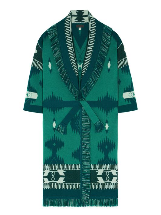 Alanui Icon Jacquard Coat Dollaro-Grotto LWHQ003E24KNI002
