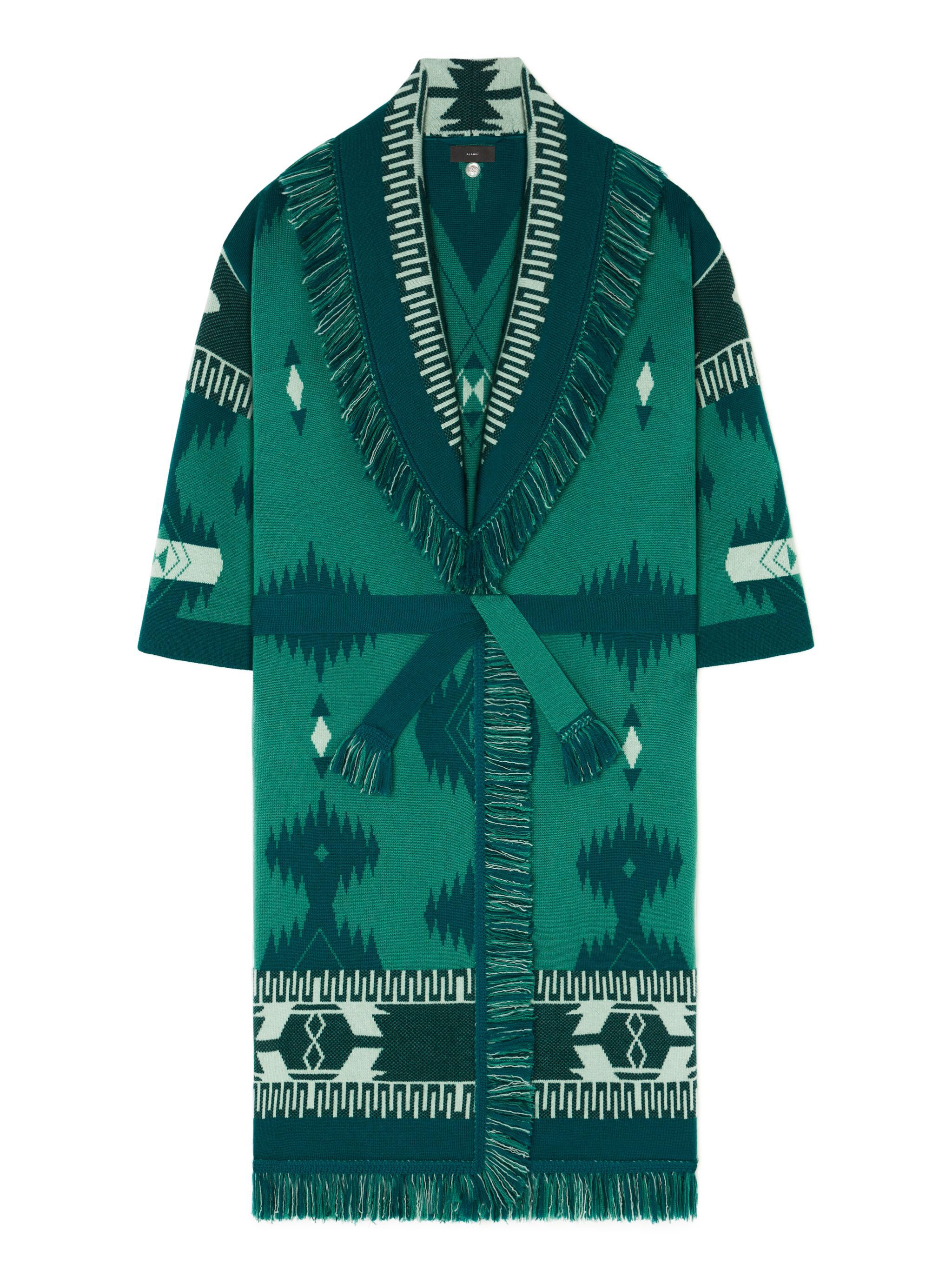 Alanui Icon Jacquard Coat Dollaro-Grotto LWHQ003E24KNI002