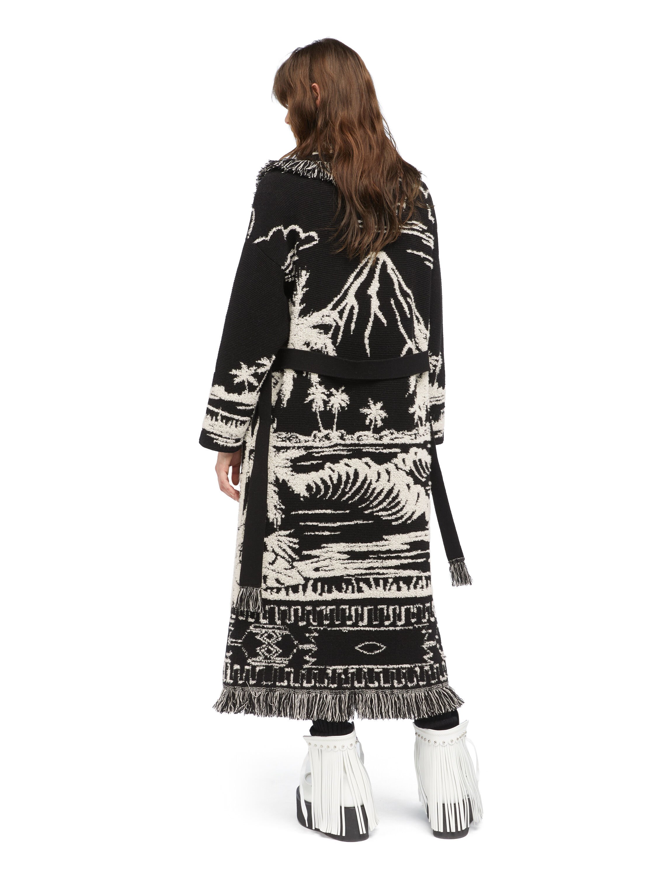 Alanui Palm Grove Tales Coat Black LWHQ003E25KNI003