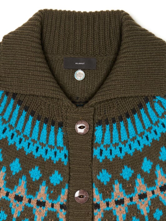 Alanui Sweet Winter Jacket Oliva-Multicolor LWHQ01DE25KNI001 Alanui Sweet Winter Jacket Oliva-Multicolor LWHQ01DE25KNI001