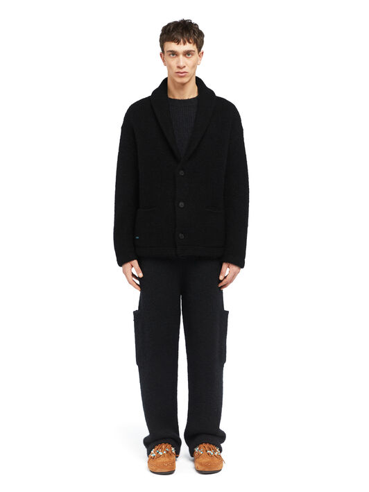 Alanui Alanui Finest Cardigan Black LMHB037E25KNI001 Alanui Alanui Finest Cardigan Black LMHB037E25KNI001