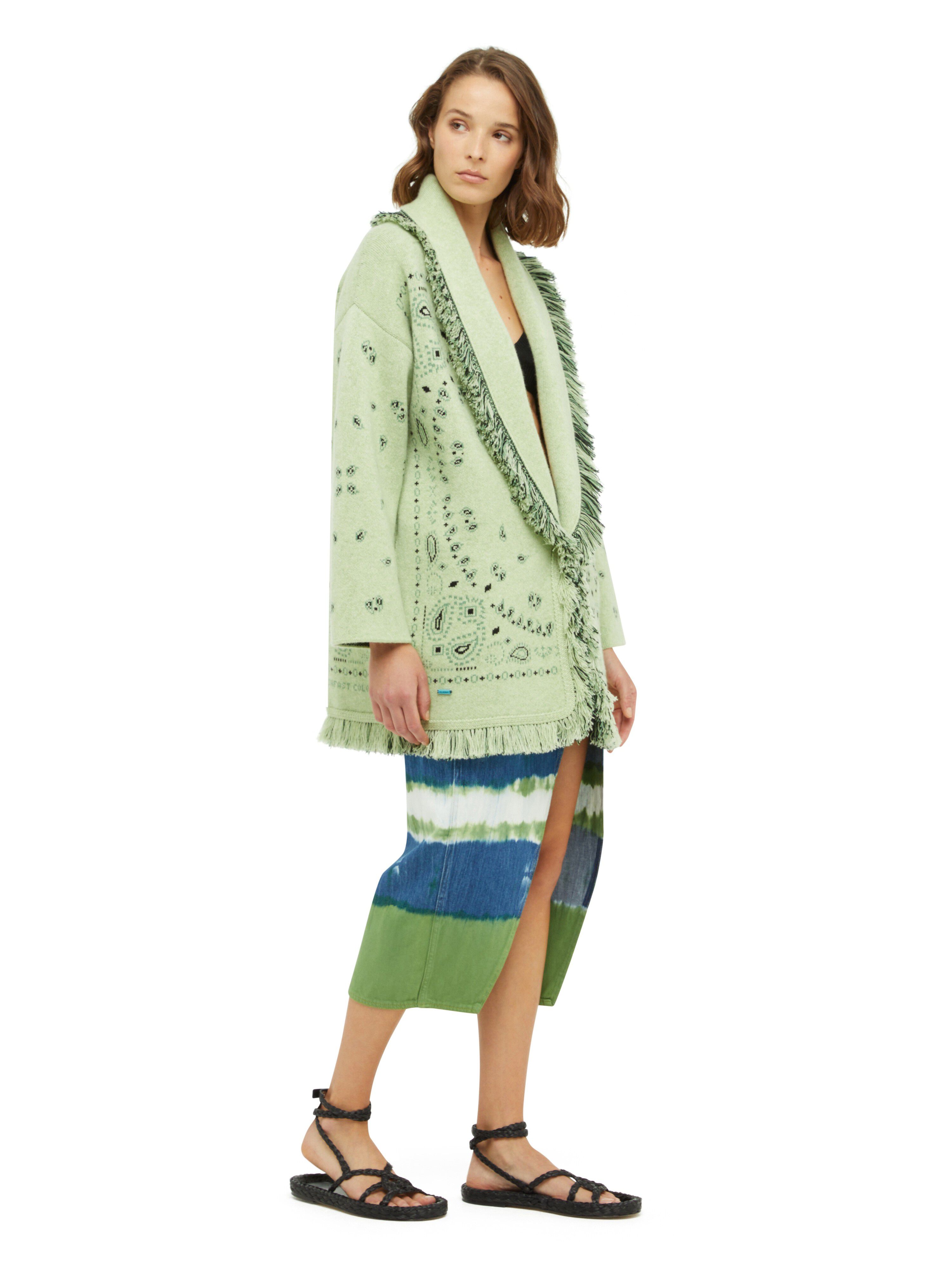 Alanui Bandana Jacquard Cardigan Surf-Multicolor LWHB064R24KNI002