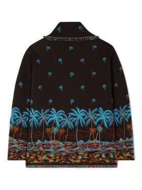 Alanui The Tale Of Hawaiian Cardigan Coffee-Linseed
