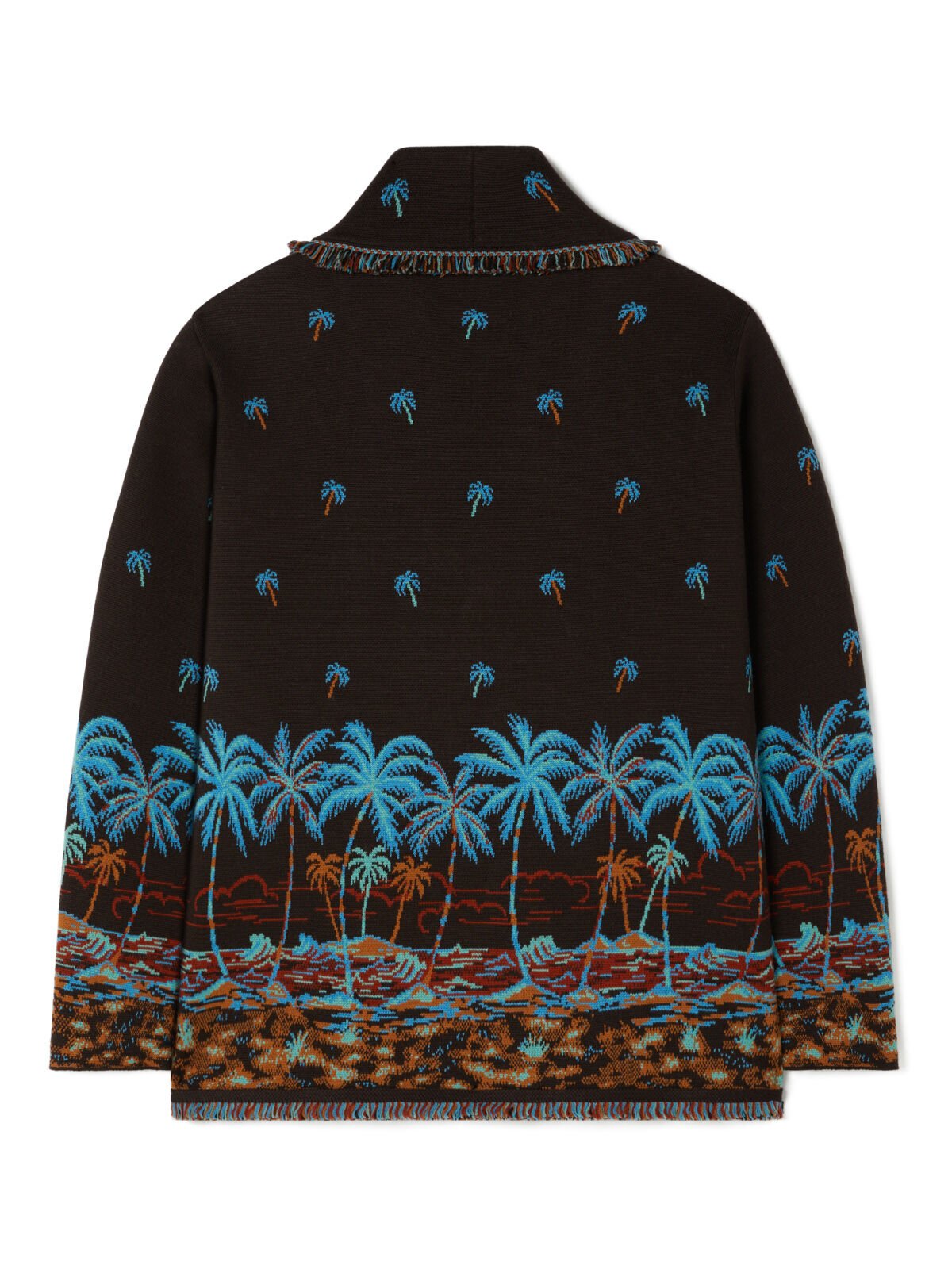 Alanui The Tale Of Hawaiian Cardigan Coffee-Linseed LMHB039R26KNI005 Alanui The Tale Of Hawaiian Cardigan Coffee-Linseed LMHB039R26KNI005