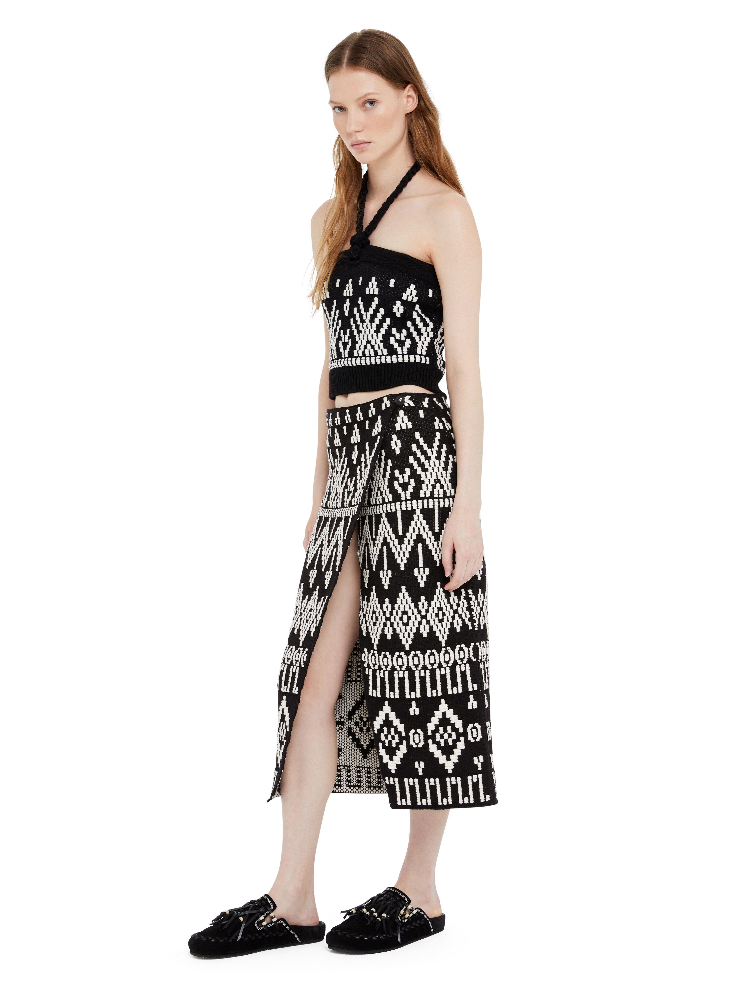 Alanui Jungle Beat Skirt Black-White LWHL02DR25KNI001