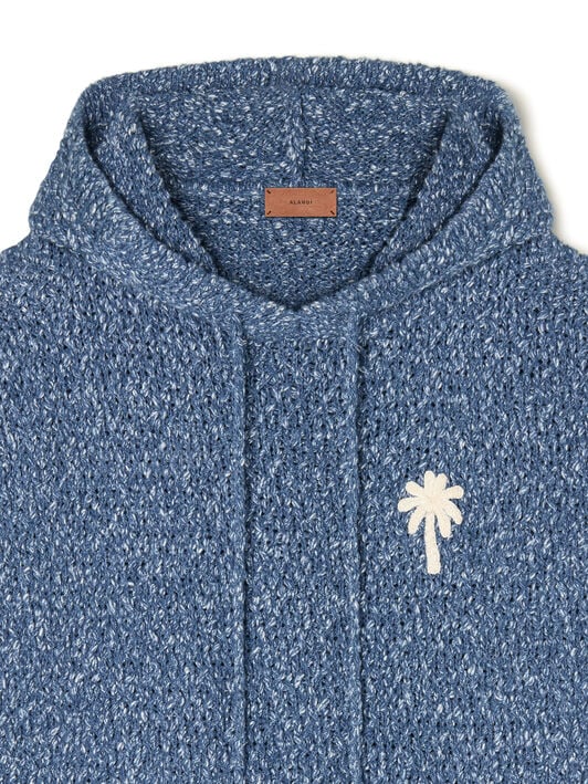 Alanui Written By The Ocean Hoodie Denim Blue LMHU003R26KNI001