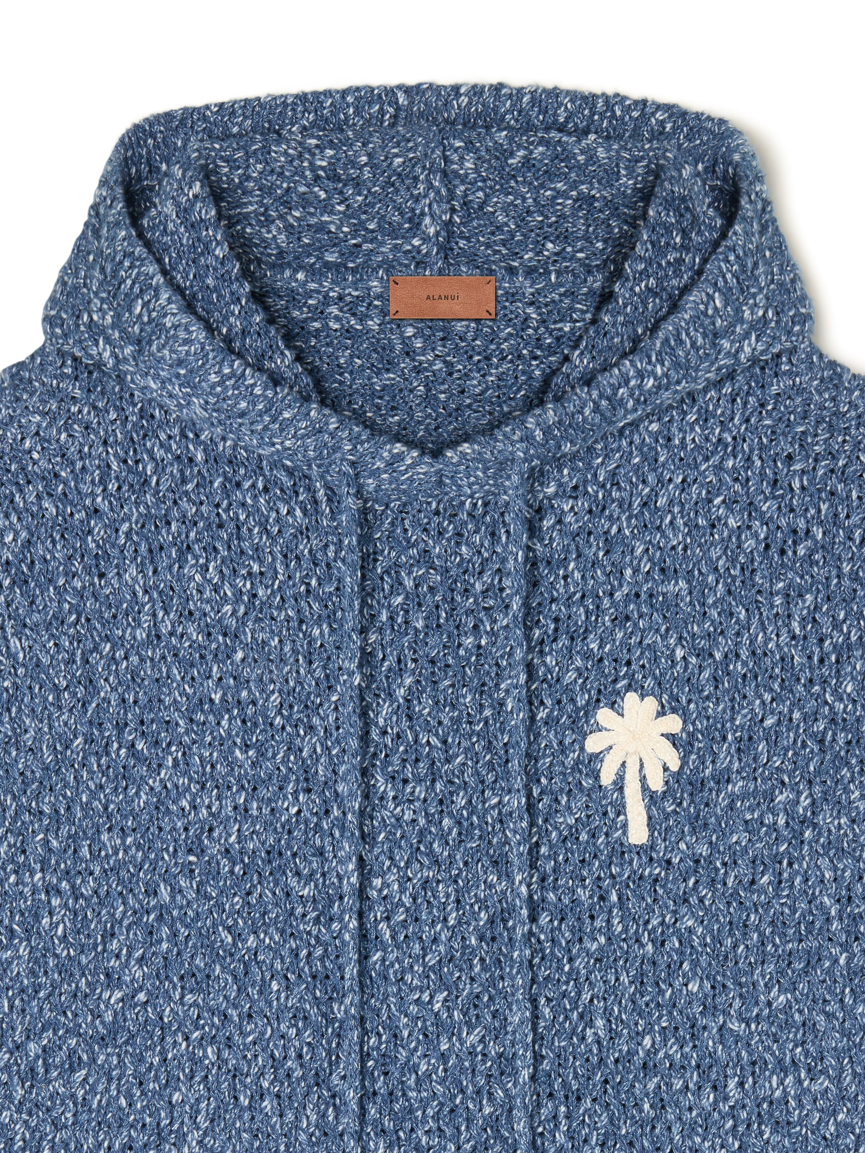 Alanui Written By The Ocean Hoodie Denim Blue LMHU003R26KNI001