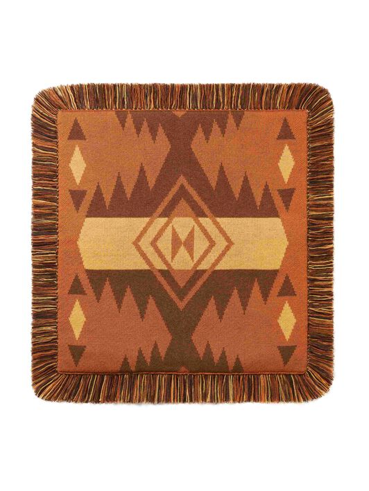 Alanui Icon Jacquard Pillow Tamarind-Castagno LWZH001E24KNI001