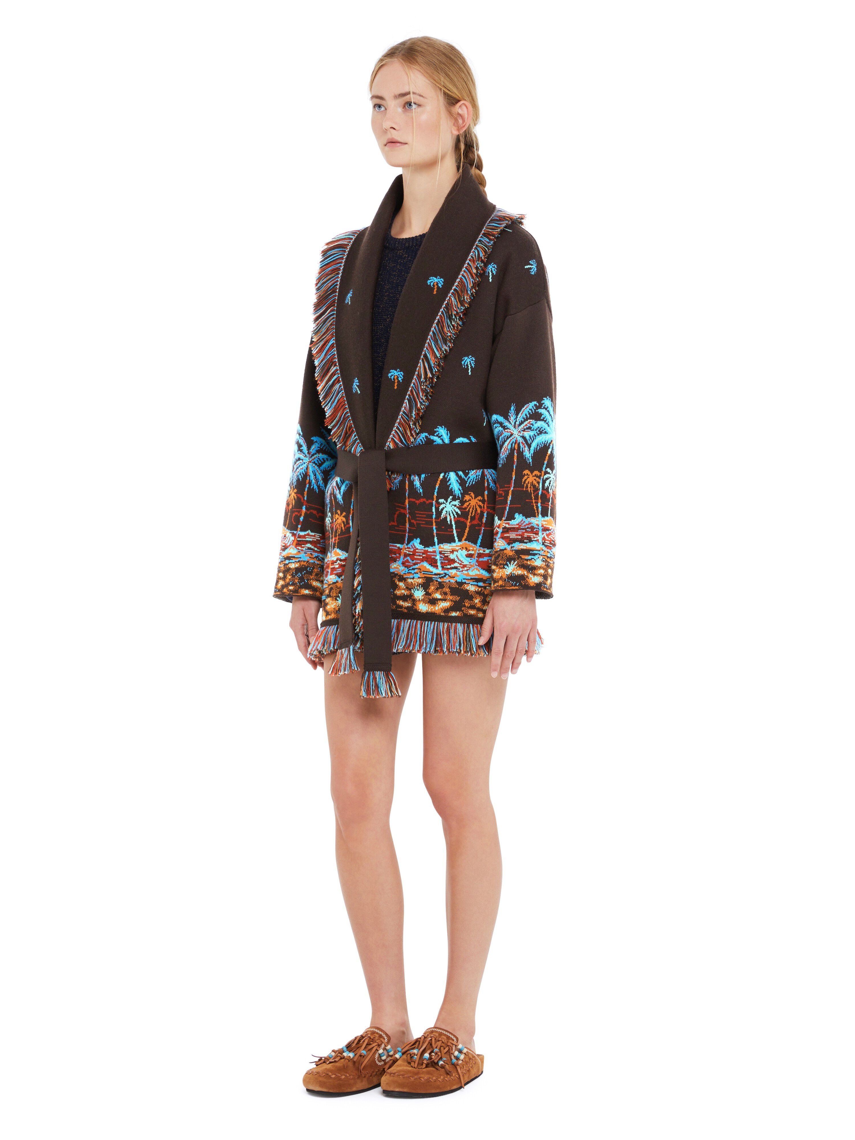 Alanui The Tale Of Hawaiian Cardigan Coffee-Linseed LWHB064R25KNI002