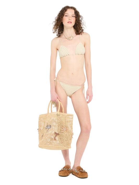 Alanui Sea Nomad Crochet Bikini Chalk LWFA007R26KNI001 Alanui Sea Nomad Crochet Bikini Chalk LWFA007R26KNI001