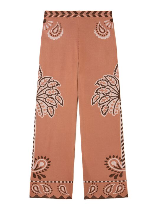 Alanui Wild Wonder Foulard Pants Terracotta-Peach LWHG016R25KNI002