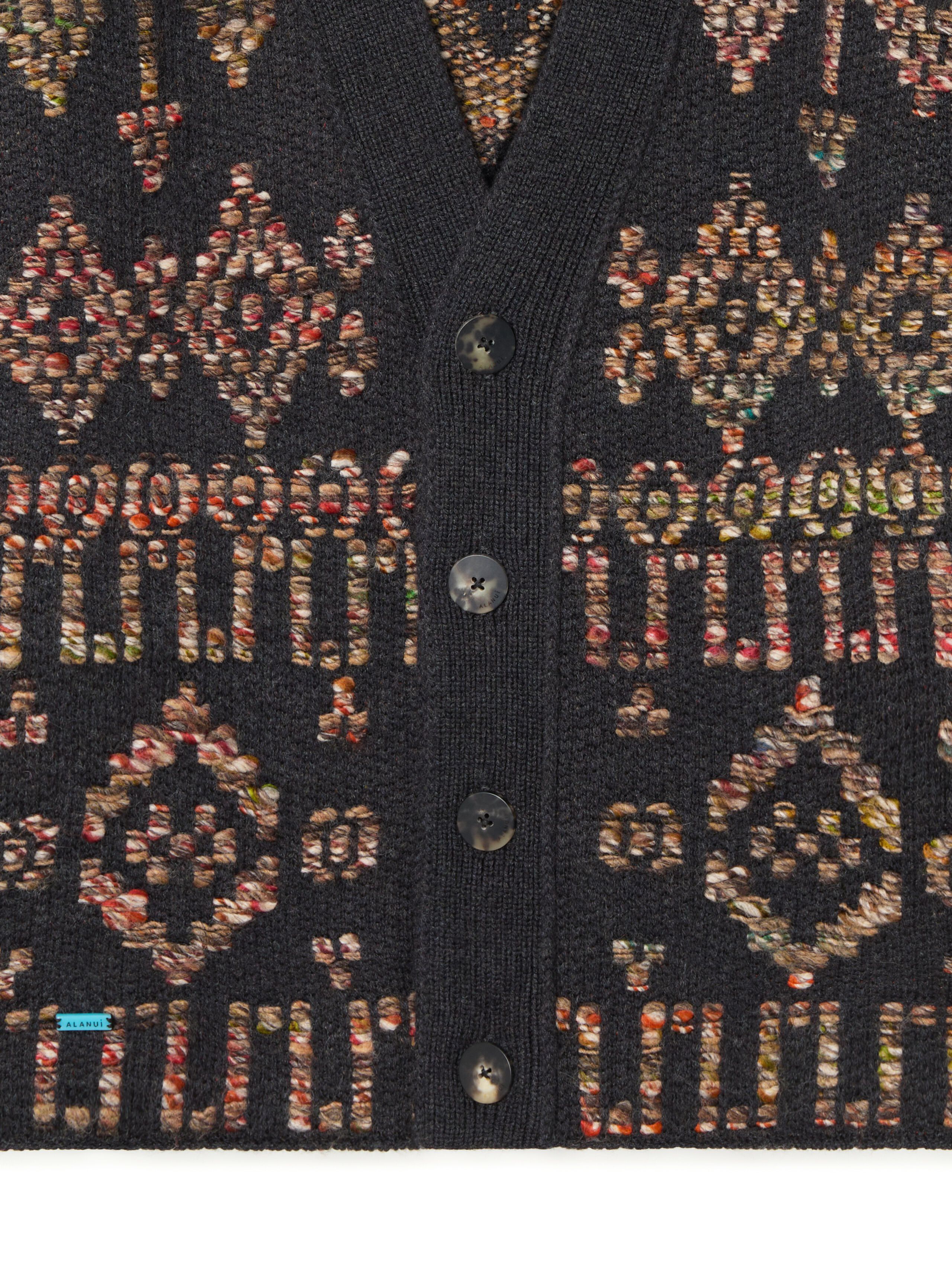 Alanui Grunge Beat Cardigan Charcoal-Multicolor LMHB027E25KNI001