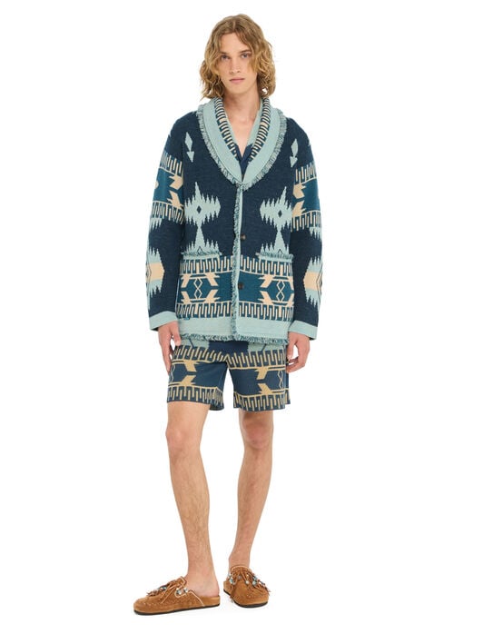 Alanui Icon Jacquard Cardigan Arbour-Light Blue LMHB038R26KNI001