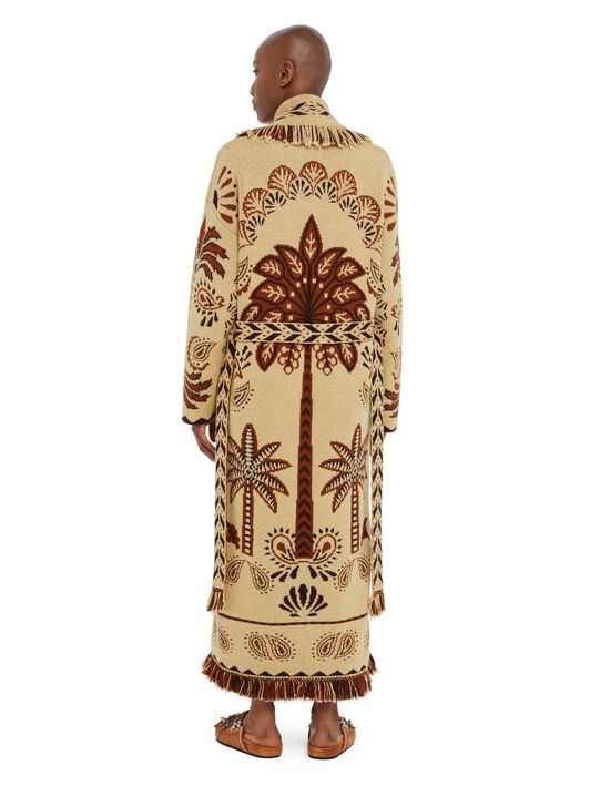 Alanui Wild Wonder Foulard Coat Sand-Coffee LWHQ003R25KNI002