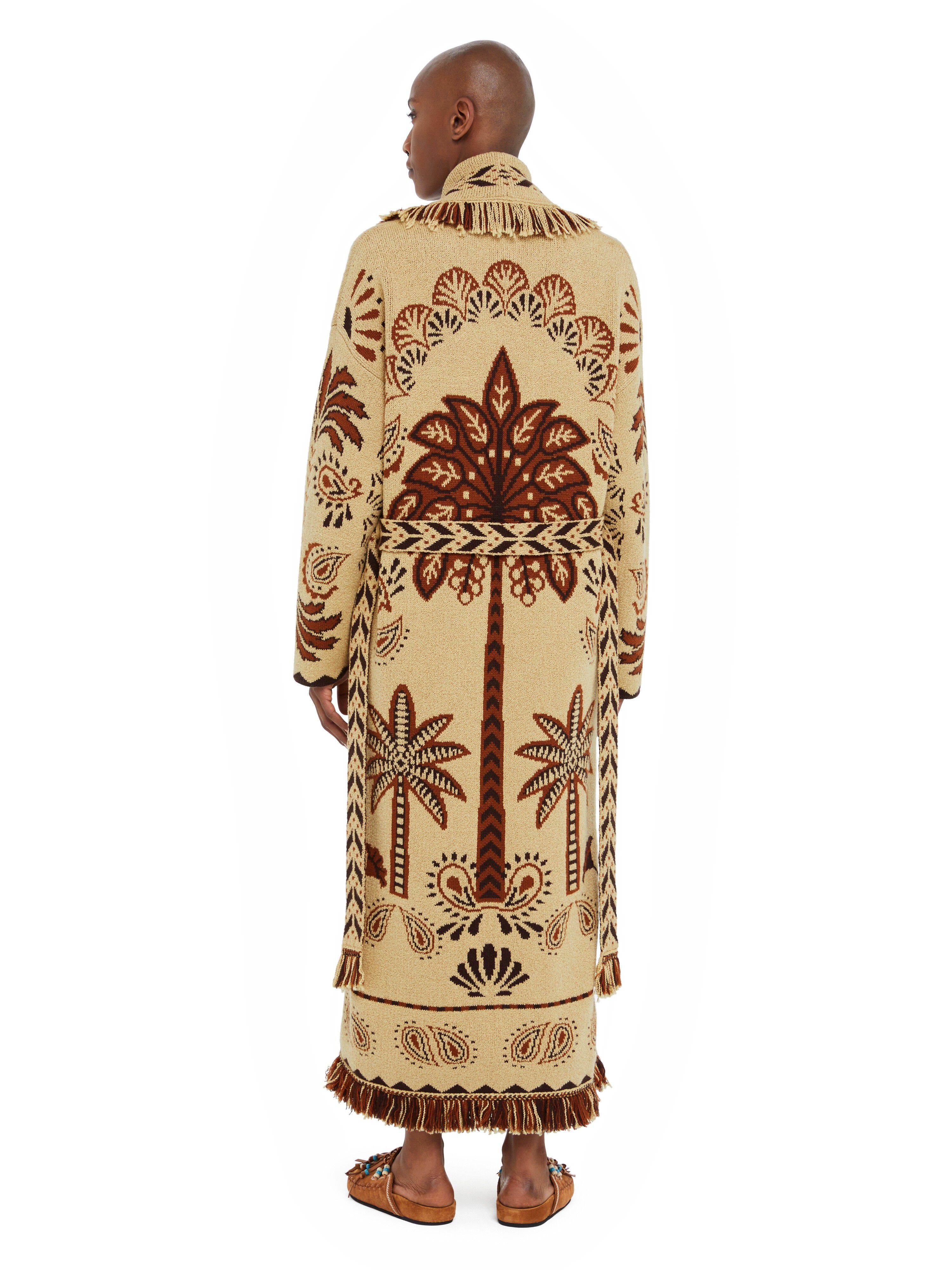 Alanui Wild Wonder Foulard Coat Sand-Coffee LWHQ003R25KNI002