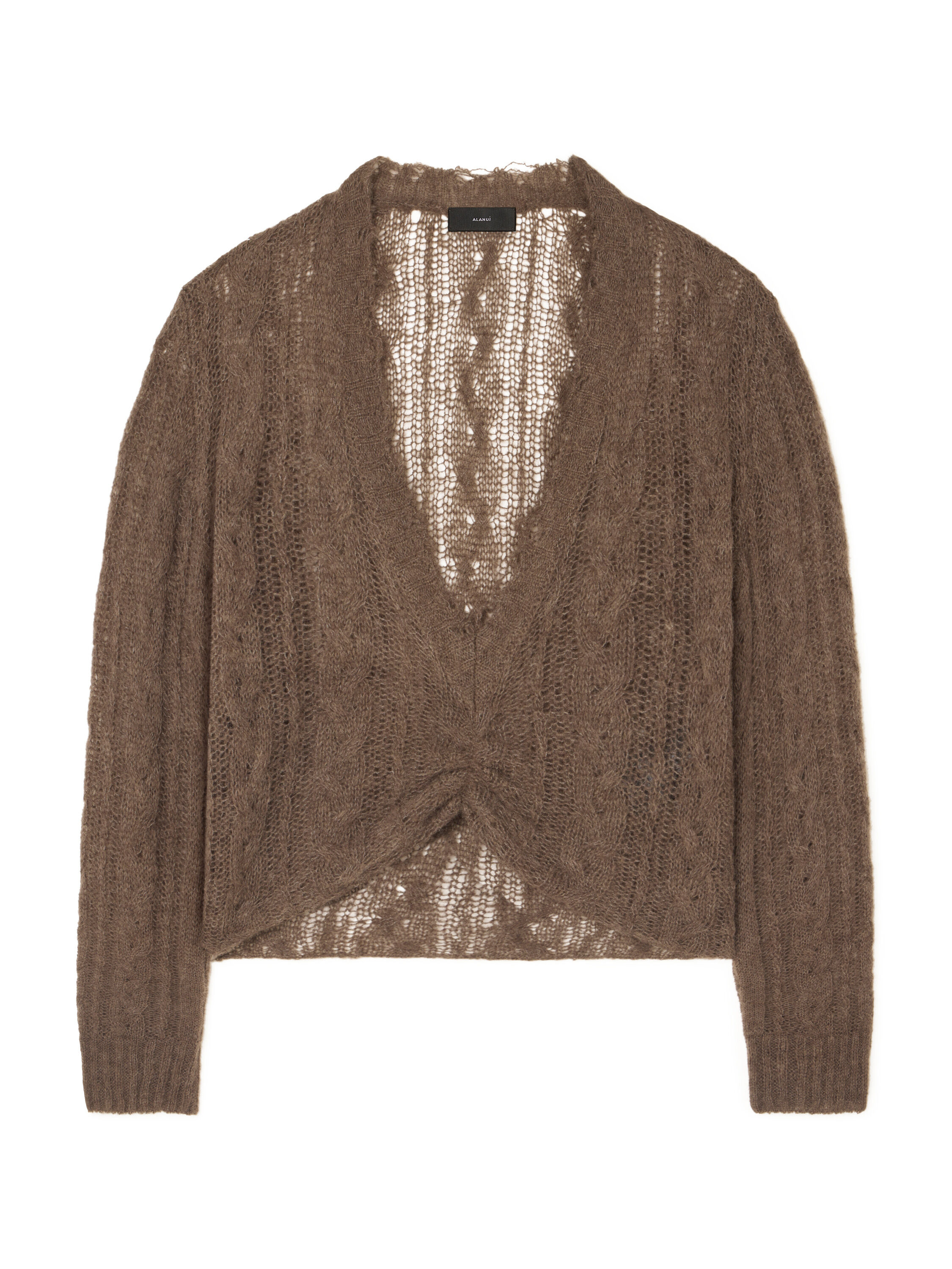 Alanui Desert Drift V Neck Dark Dust LWHD001E25KNI001