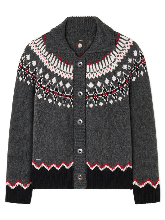 Alanui Sweet Winter Jacket Black Grey-Multicolor LWHQ01DE25KNI001