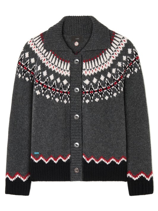 Alanui Sweet Winter Jacket Black Grey-Multicolor LWHQ01DE25KNI001 Alanui Sweet Winter Jacket Black Grey-Multicolor LWHQ01DE25KNI001