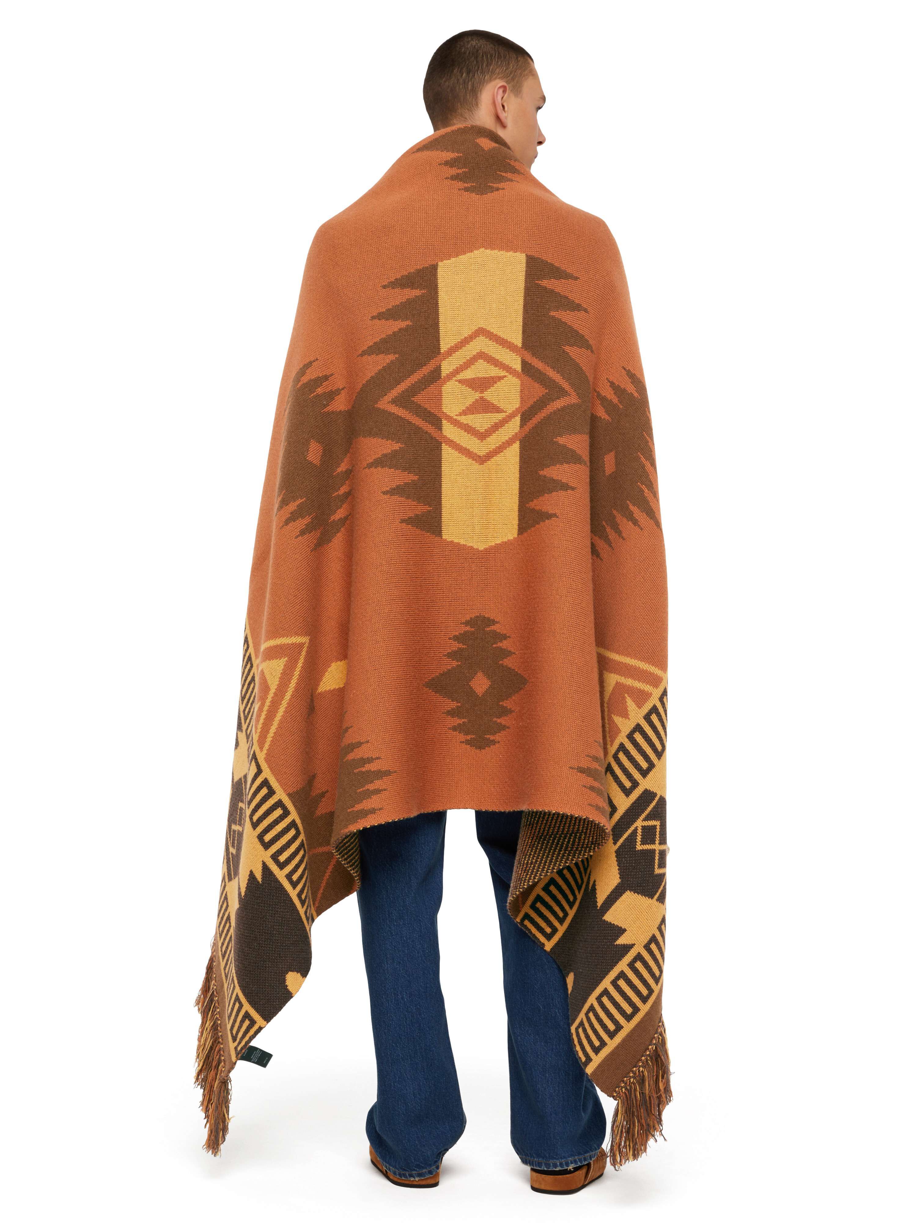 Alanui Icon Jacquard Blanket Tamarind-Castagno LWRO002E24KNI001