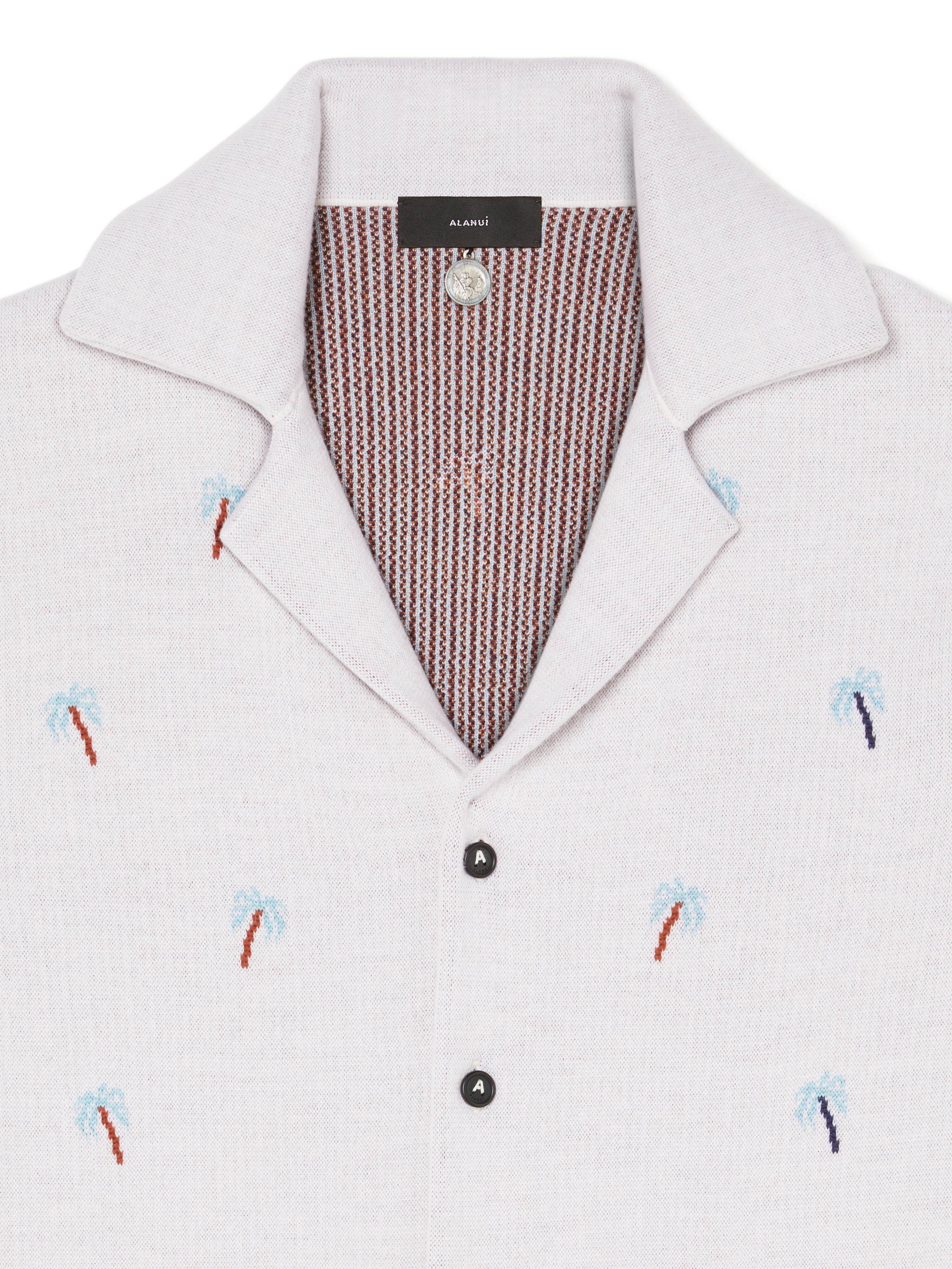 Alanui The Tale Of Hawaiian Shirt Chalk-Sky Blue LWHY004R25KNI001