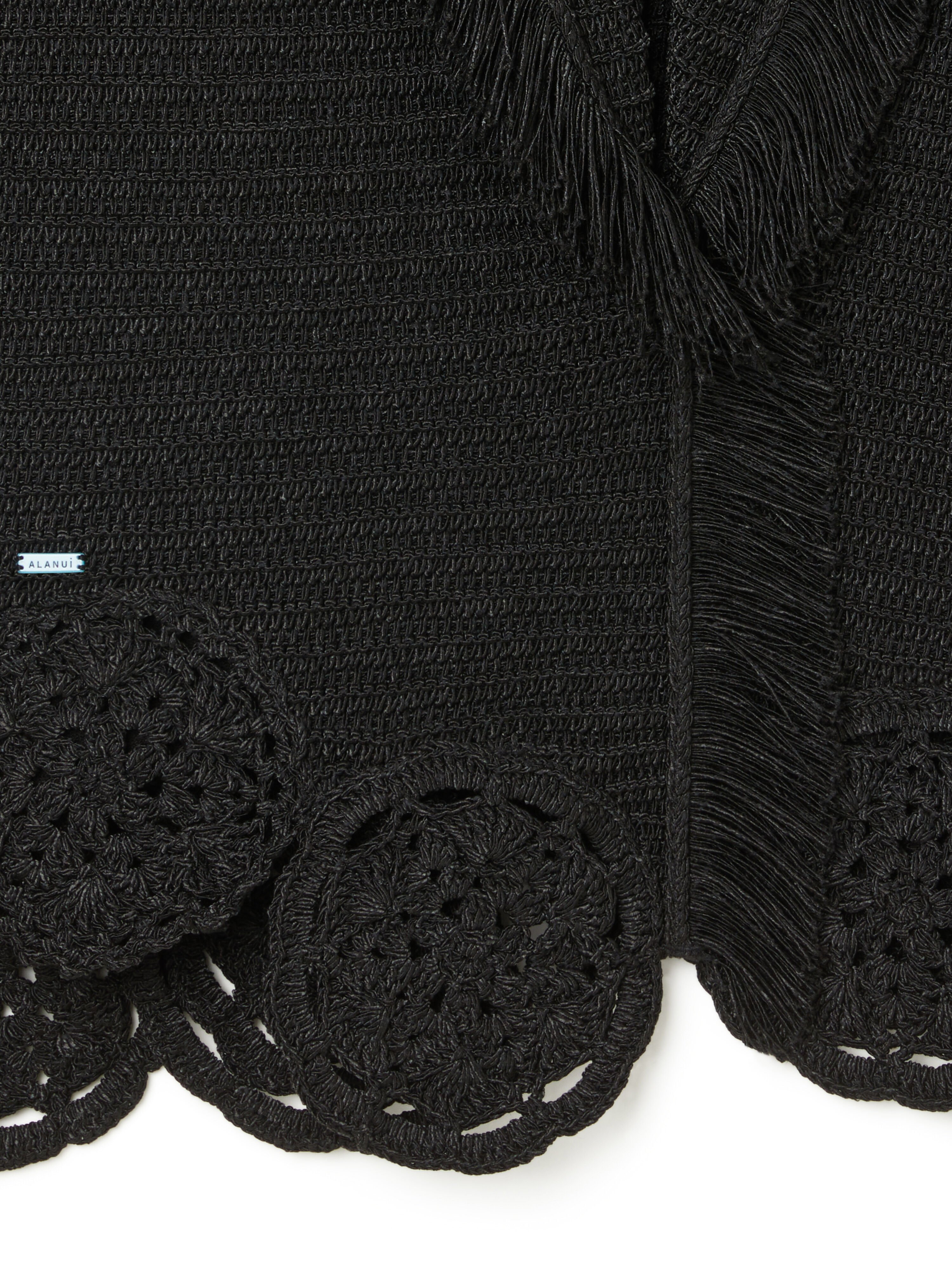 Alanui Island Memories Cardigan Black LWHB064R26KNI011 Alanui Island Memories Cardigan Black LWHB064R26KNI011