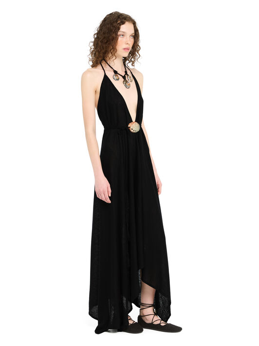 Alanui Mermaid Inside Dress Black LWHI048R26KNI001