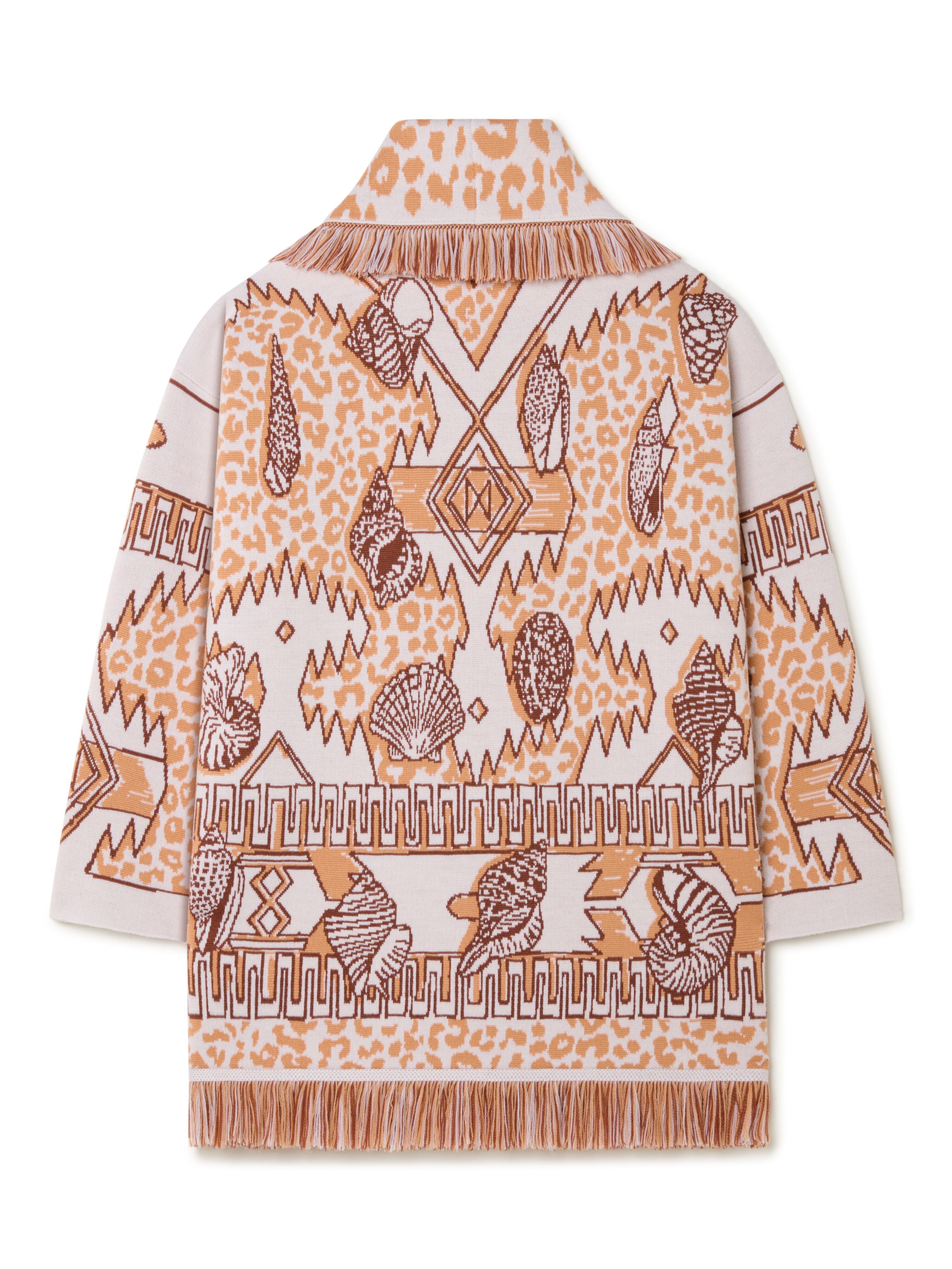 Alanui Wilderness Fusion Cardigan Apricot-Pecan LWHB064R25KNI00F