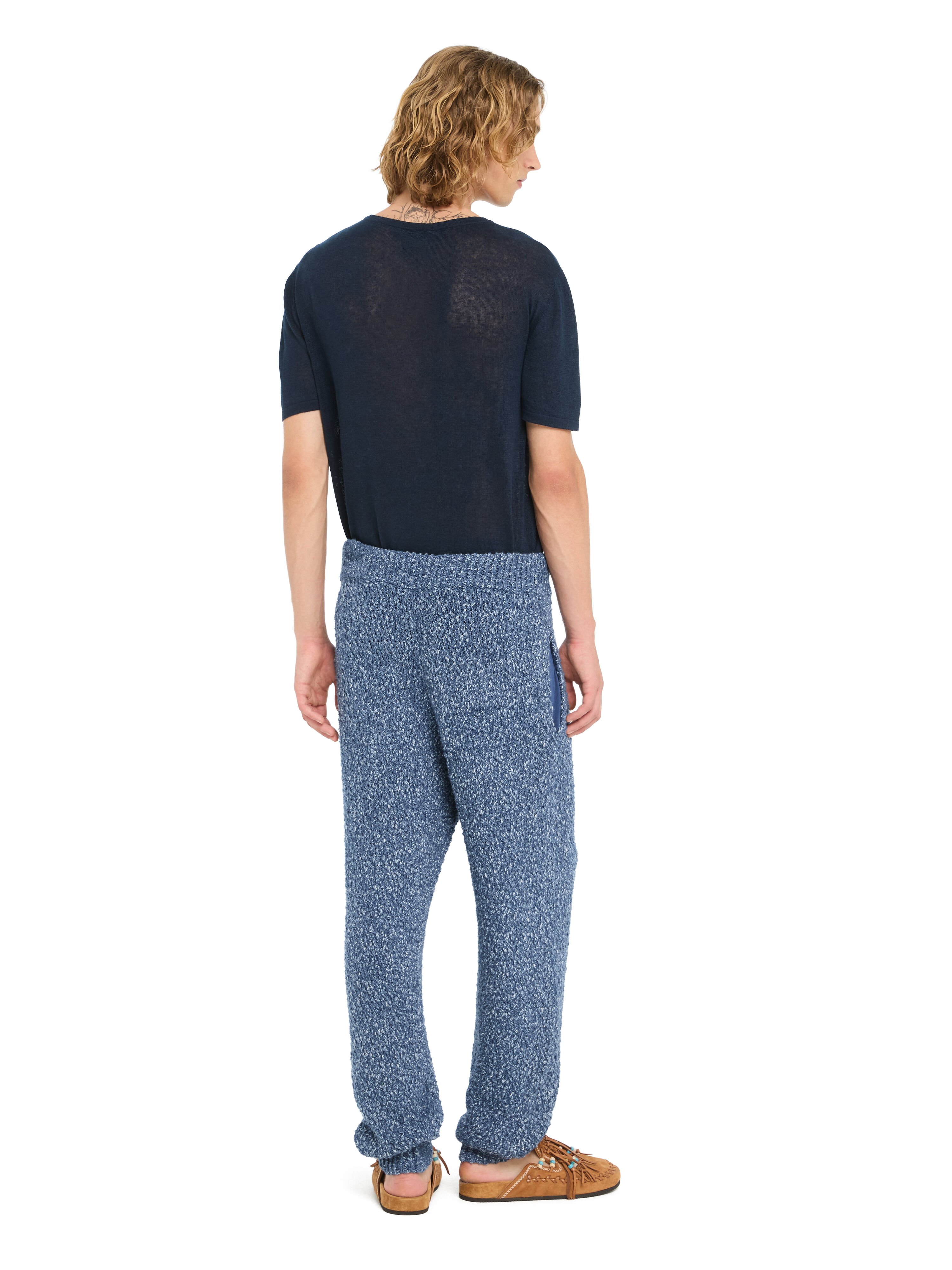 Alanui Written By The Ocean Pants Denim Blue LMHG012R26KNI001 Alanui Written By The Ocean Pants Denim Blue LMHG012R26KNI001