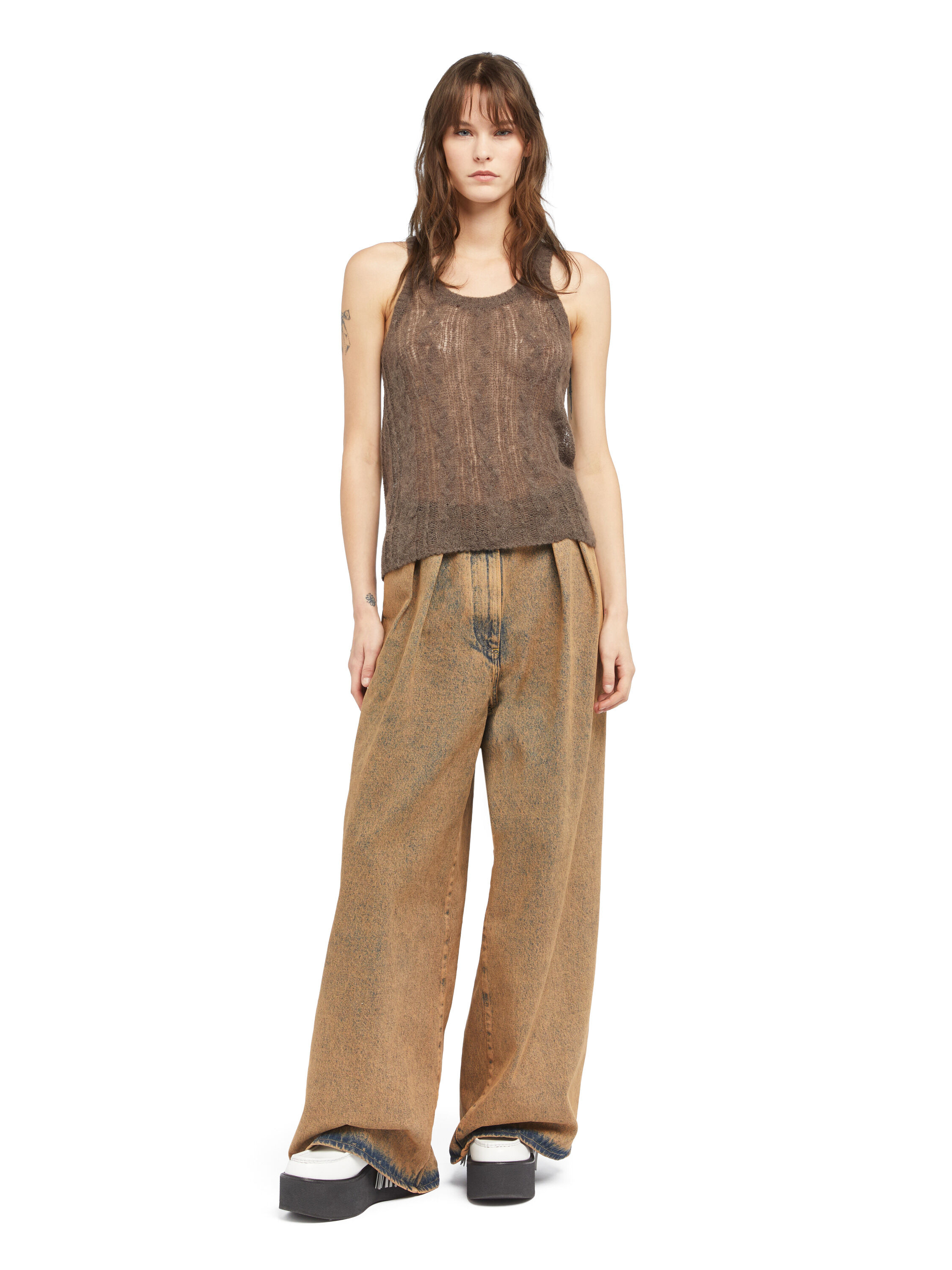 Alanui Desert Drift Tank Top Dark Dust LWHT005E25KNI001