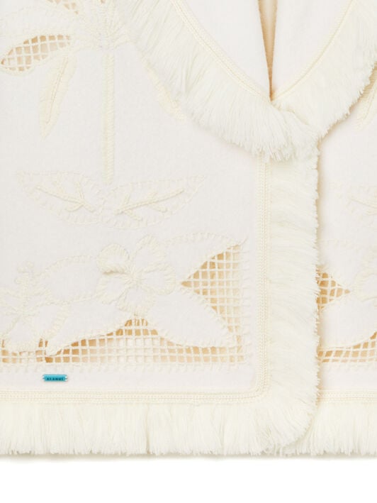 Alanui Island’S Diary Cardigan White Pearl LWHB064R26KNI025