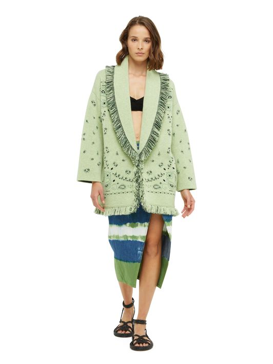 Alanui Bandana Jacquard Cardigan Surf-Multicolor LWHB064R24KNI002