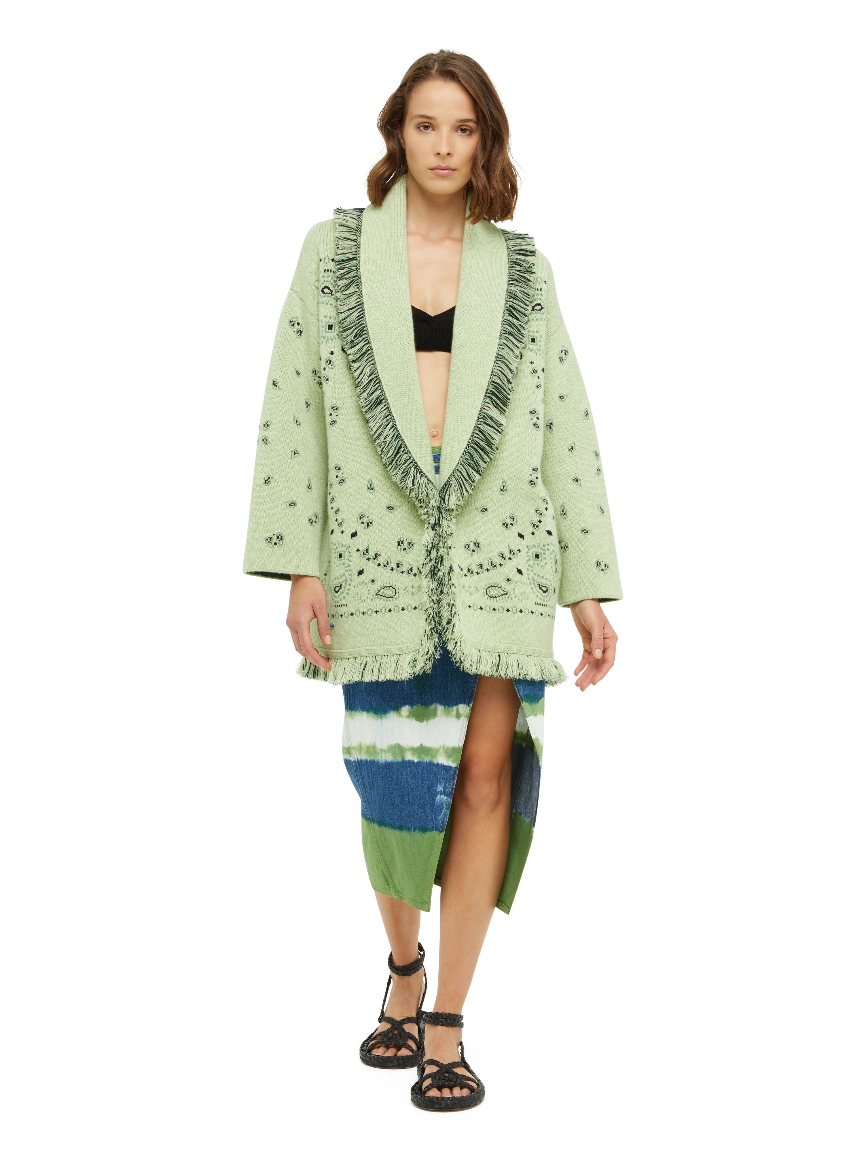 Alanui Bandana Jacquard Cardigan Surf-Multicolor LWHB064R24KNI002