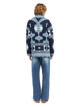 Alanui Icon Jacquard Cardigan Midnight-Denim