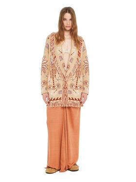 Alanui Echoes Of The Island Cardigan Pink Sand-Chalk