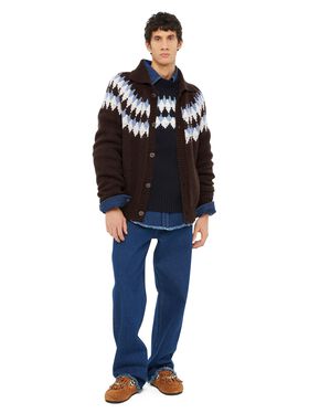 Alanui Sweet Winter Cardigan Caffee-Multicolor LMHQ005E24KNI001