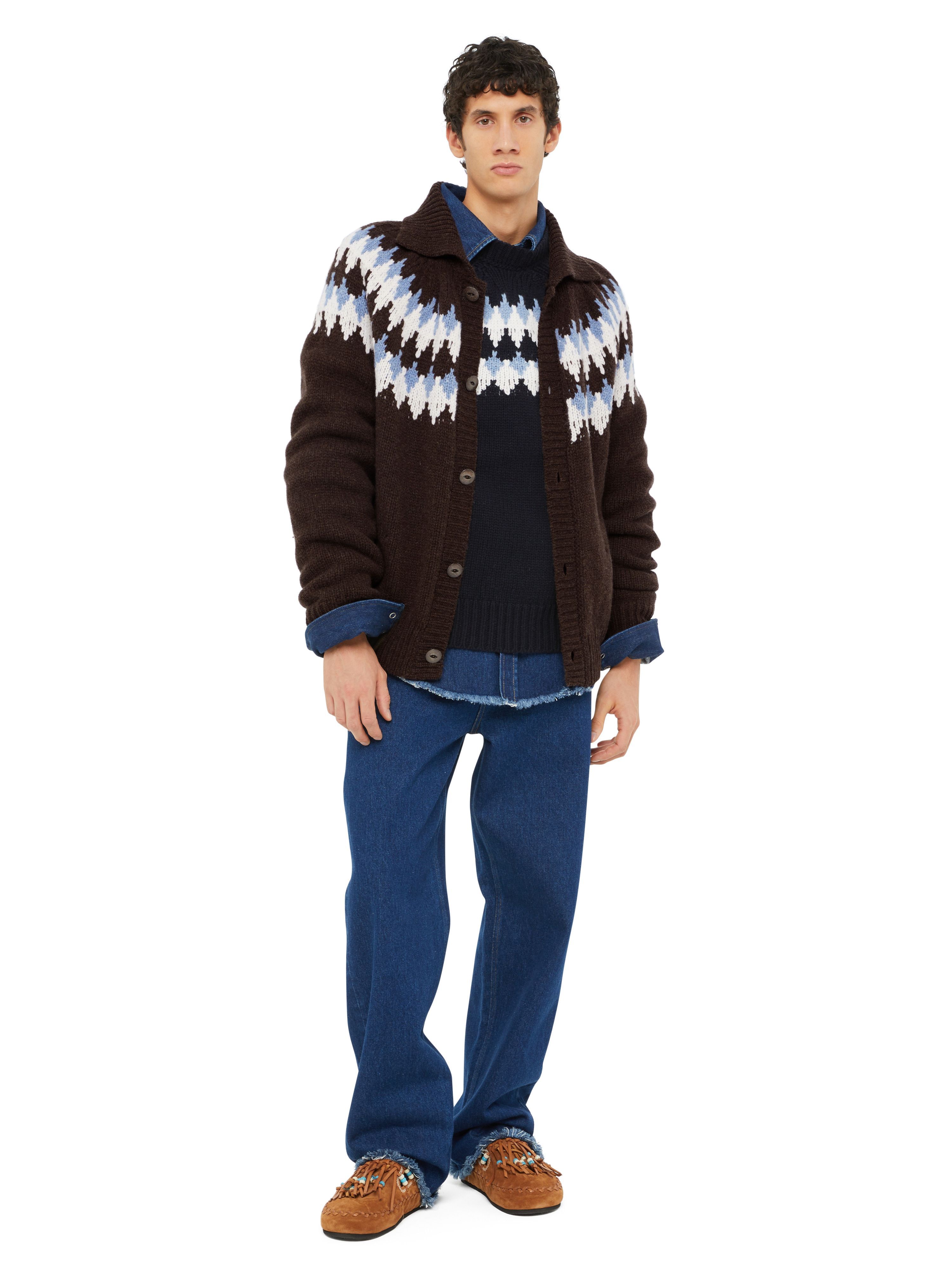 Alanui Sweet Winter Cardigan Caffee-Multicolor LMHQ005E24KNI001